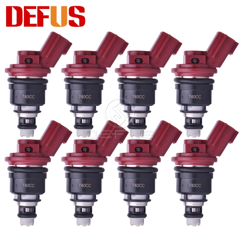 

DEFUS 1/4/6/8/12/20PCS Fuel Injector 16600-RR544 High Quality 740cc/min For Nismo Silvia Skyline SR20 S13-S15 SR20DET KA24DE NEW