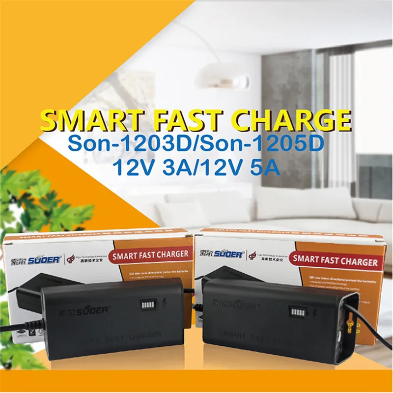 

Safe 12V 3A Intelligent Smart Automatic Lead Acid Battery Fast Charging Quick Charger100V-240V with Display Lamp Car Accessories