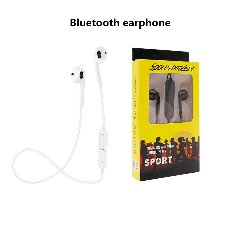

S6 Bluetooth earphone New Binaural Wireless Sports In-Ear Headphones for iphone Android Headsets