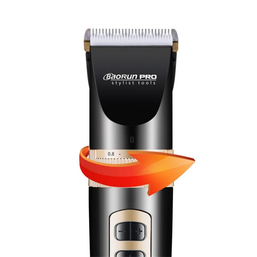Professional Electric Hair Trimmer Beard Shaver Lithium 2000mA Rechargeable Hair Clipper Titanium Knife LCD Cutting Machine