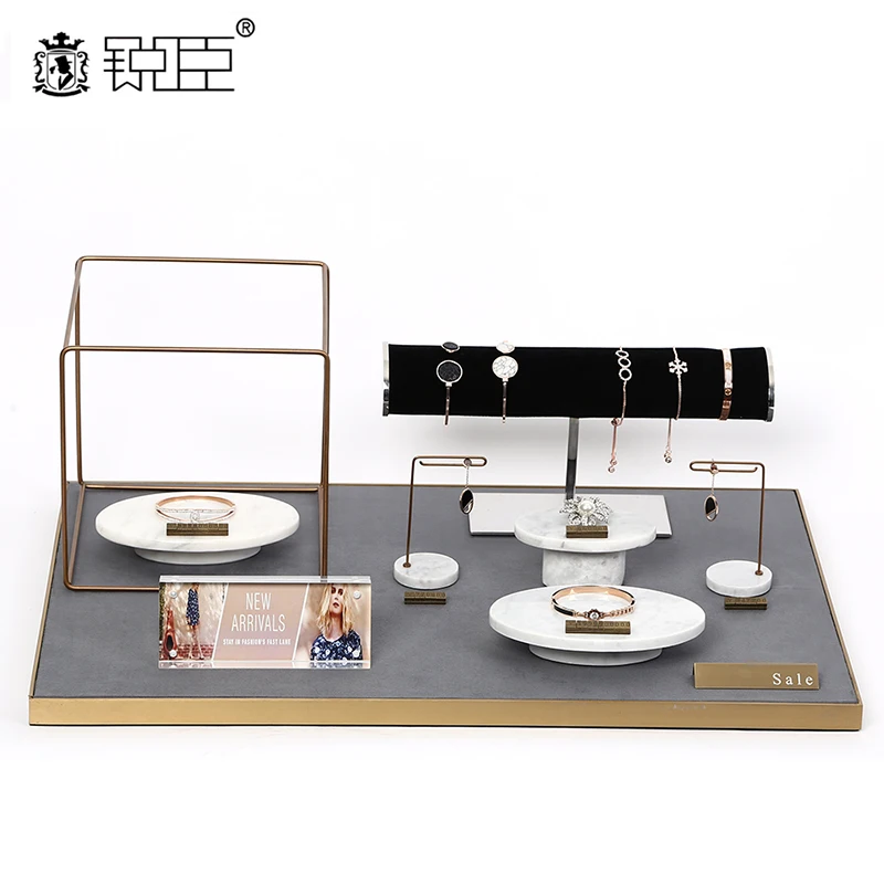 

jewelry set display jewelry accessories jewelry grey tray necklace stand marble stand