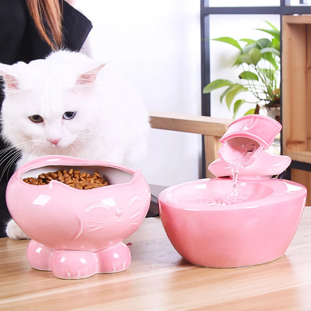 

250g Cat Porcelain Feed Pot Cute Bowl Ceramic Pet Food Rice Bowls Tableware For Small Dogs Cats Supplies Food Water Bowls 11*17c