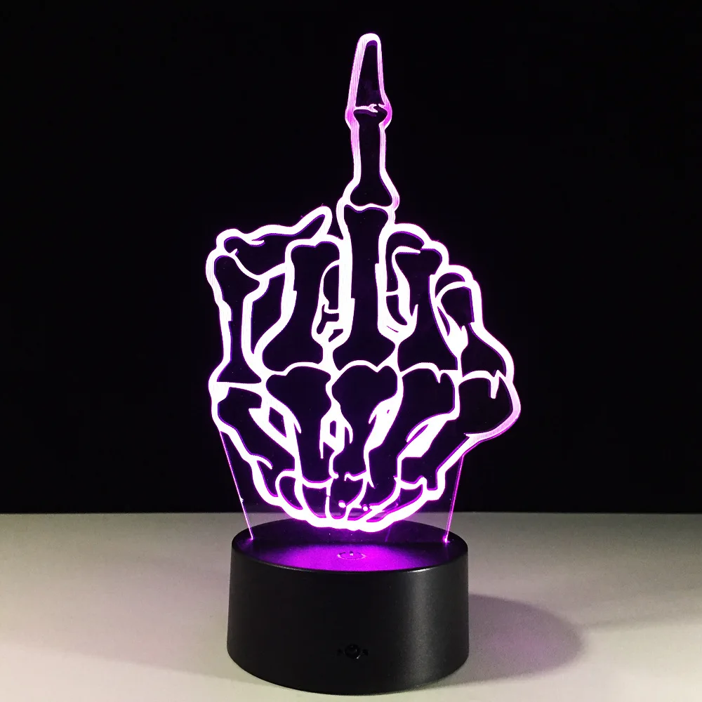 3D Оптическая иллюзия I Love You знак Язык светодиодный стол ночной Светильник USB романтический подарок на день Святого Валентина украшения жеста рукой лампа