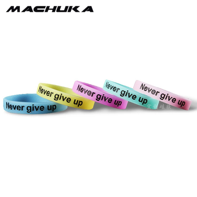MACHUKA 5PCS Luminous Silicone Sport Basketball Energy Bracelet NEVER