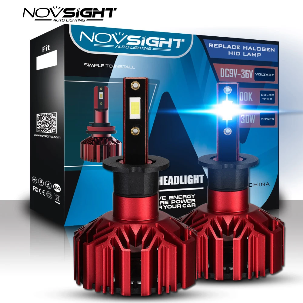NOVSIGHT Автомобильные фары мини лампа H7 светодиодный лампы H4 H11 H1 H3 9005 9006 автомобиля