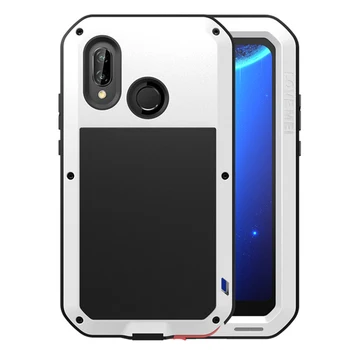 

Luxury Rugged full body case For Huawei P20 solid metal Heavy armor For Huawei P20Lite P20 Pro Tempered Glass shockproof Cover