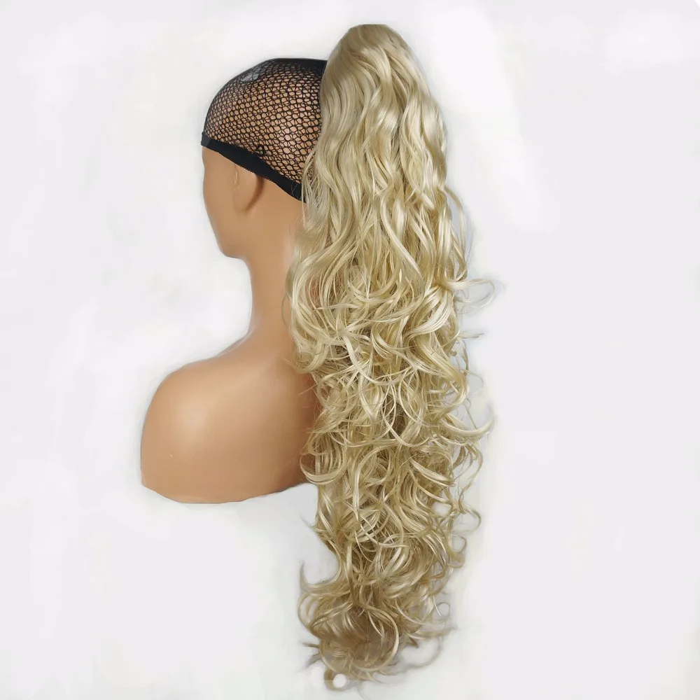 Cena StrongBeauty długie kręcone klamra kucyk Hairpiece przedłużanie włosów 32 cal syntetyczne włókno termoodporne