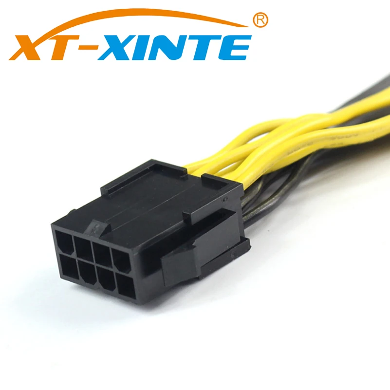 25cm CPU 8Pin to Dual 8Pin ( 6Pin + 2Pin ) Power Supply Cable Graphics Video Card PCI-E PCIe Splitter Cable Cord for Mining
