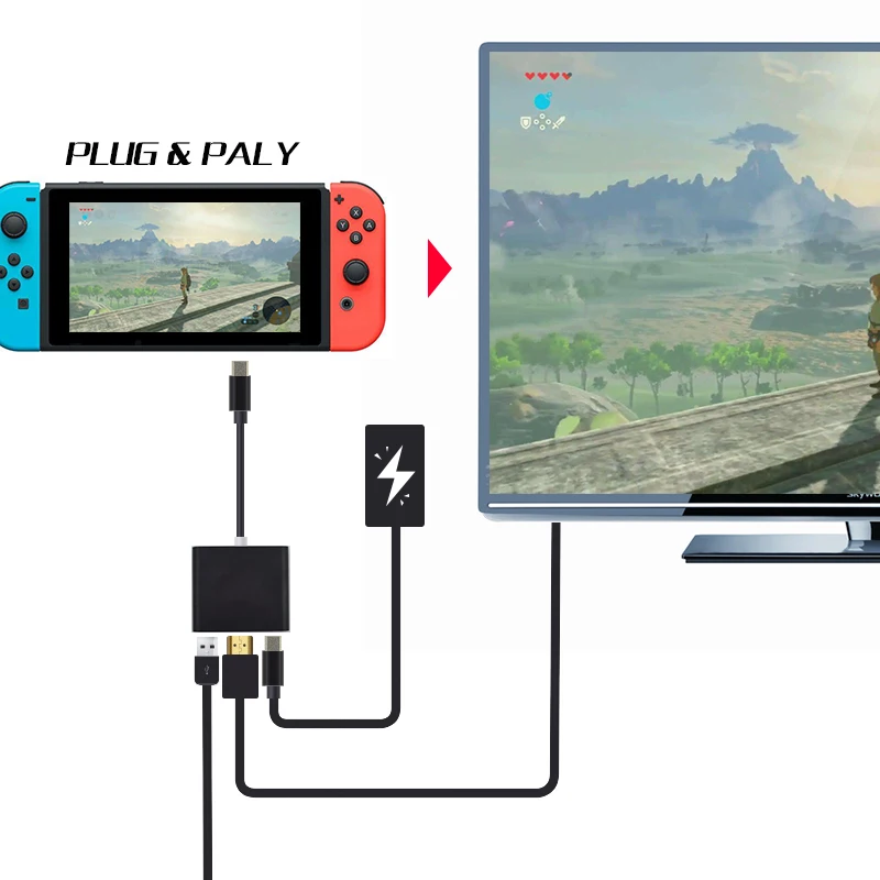 Najtaniej Dane żaba HDMI adapter typu c dla przełącznik do nintendo centrum USB C na HDMI Mini stacja dokująca HD transferu dla MacBook Xiaomi laptop telefon
