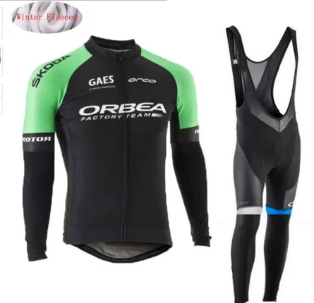 

2017 Winter Pro Team ORBEA Cycling Clothing Long Sleeves Thermal Fleece Cycling Jerseys MTB Bike Ropa Ciclismo Sportwear