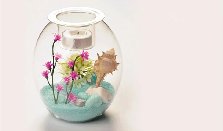 11 см креативный стеклянный подсвечник ваза DIY стеклянный подсвечник домашний декоративный друг подарок