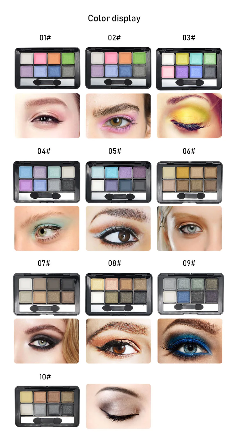 LOVE ALPHA Bright Diamond 8 Color Eye Shadow Palette Pigment Cosmetic Long Lasting Eyeshadow Palette Matte Diamond Eyes Makeup (5)