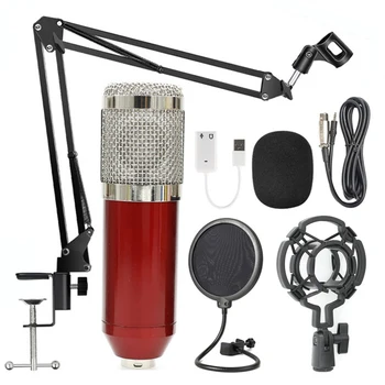 

Mini microphone BM800 Professional Suspension Microphone Kit Studio Live Stream Broadcasting Recording Condenser Microphone Set