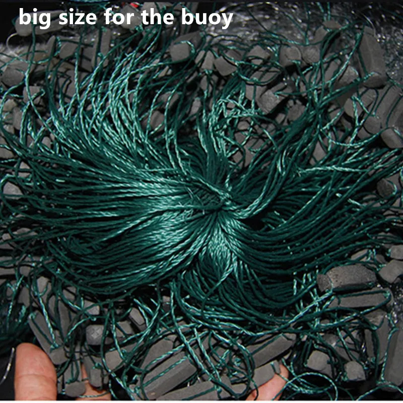 Aggravate quatily drift net H0.7*L90M 3 layer 1cm mesh sink net fish trap sticky fishing net china outdoor pesca fishing network