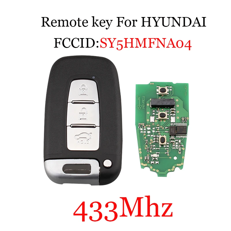 3pcs*3BT 433Mhz ID46 Chip Remote Smart Key for HYUNDAI I30 I45 Ix35 Genesis Equus Veloster Tucson Sonata Elantra SY5HMFNA04 | Автомобили и