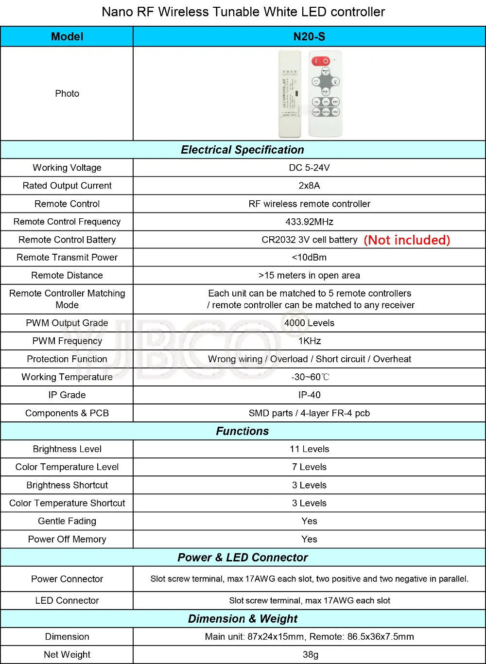 Nano series spec20171108-4