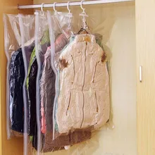 Hanging Vacuum Bag For Clothes Foldable Transparent Border Compression