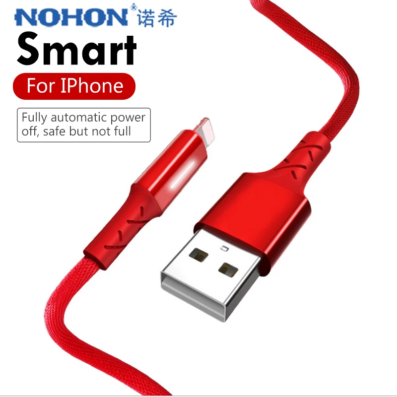 

NOHON Charging Data Cable 8Pin Lighting Sync Cables For iPhone X XS MAX XR 5 6 7 8s Plus For iPad Fast Charger Mobile Phone Cord
