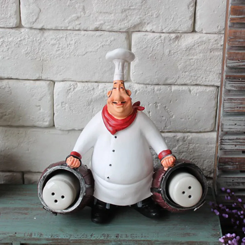 Artificial Chef Kitchen Decoration Figurines Miniatures Resin Ornament Vintage Home Decor Accessories For Restaurant Bar Shop7