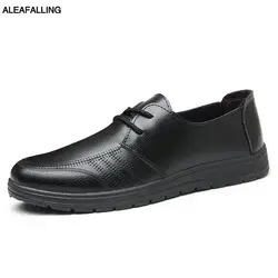 Aleafalling Мужские модельные туфли из мягкого нубука офисные сад кухонная обувь для джентльмена Easly Roud носком мальчика обувь 19143