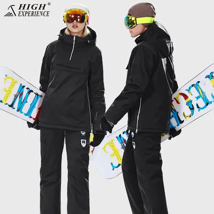 Envío Gratis traje de esquí traje de hombre y mujer de esquí y Snowboard juegos Super caliente impermeable Snowboard invierno trajes de nieve alta, DERECHO MER