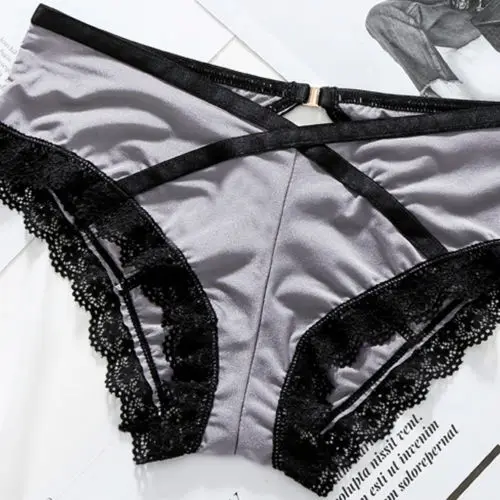 New Lace Satin Lingerie Panties Women Girl Sexy Lace Underwear ...