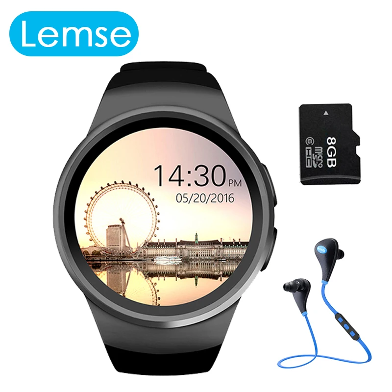 Lemse KW18 Smart Watch For apple Android IOS phone Round Screen Heart Rate Monitor Bluetooth font