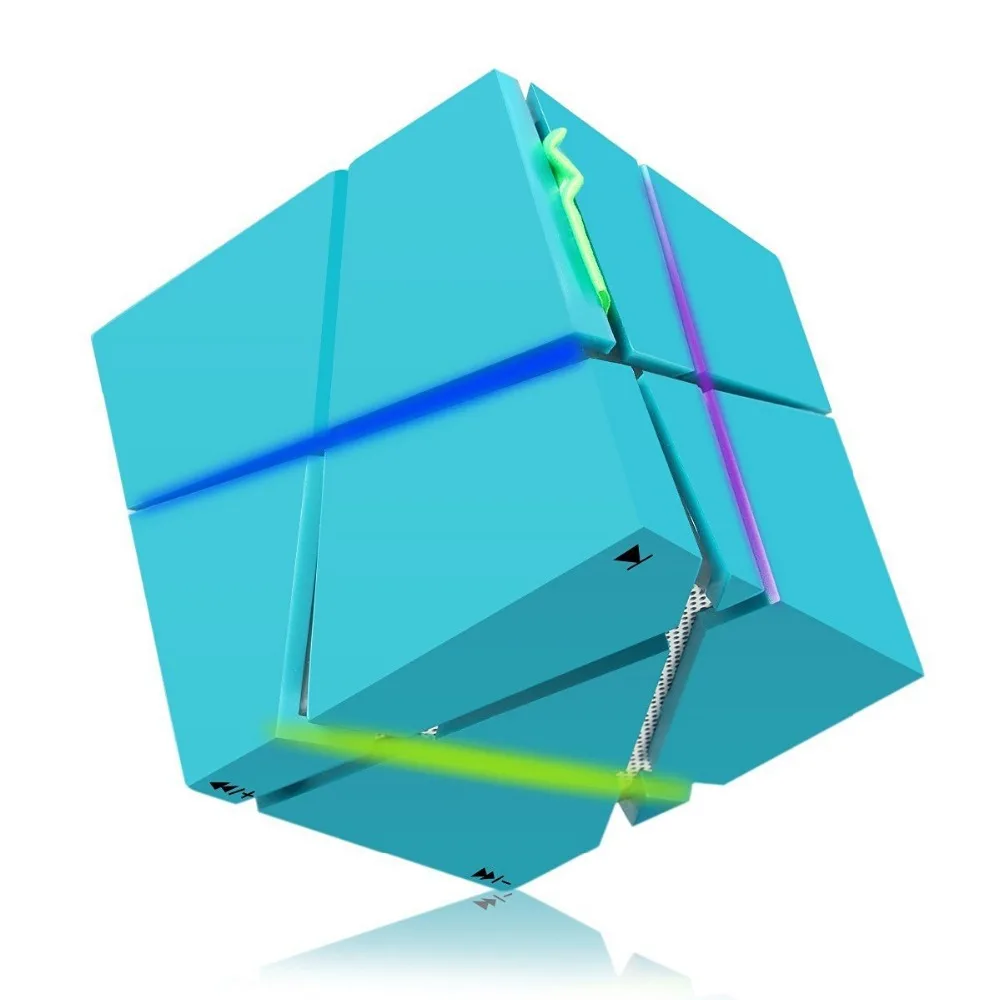Queenview Портативный HIFI Bluetooth динамик светодиодный Cube Altavoz стерео s Super Bass Caixa de Som