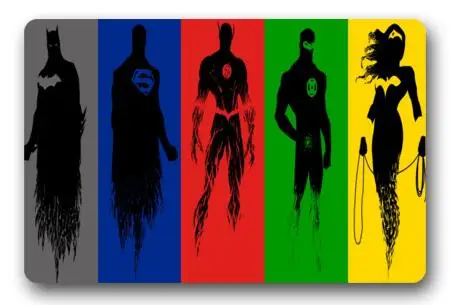 Custom Batman Doormat Flash Coussin Wonder Woman Mat Superman Carpets DC Comic Bathroom Justice Lea