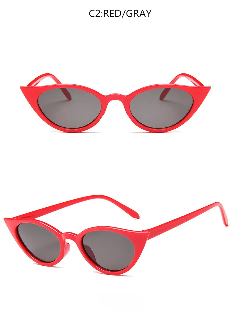 Кошачий глаз, солнцезащитные очки для женщин, Ретро стиль, маленький размер, кошачий глаз, солнцезащитные очки, прозрачные линзы, женские винтажные очки, оправа