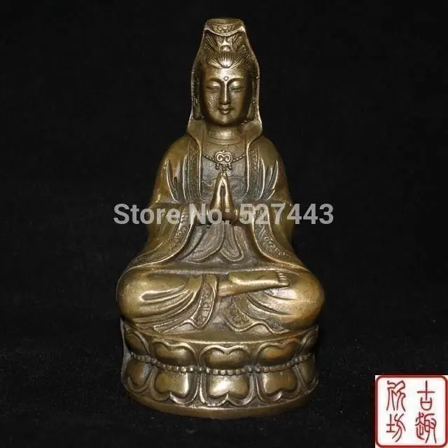 

Wholesale Tibet Buddhist bronze Goddess of Mercy kwan-Yin Buddha Statue