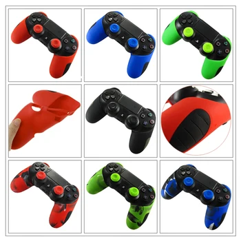

Soft Flexible Cover Silicone Case Protection Skin For Playstation 4 PS4 Pro Slim Controller With Injection Oil Paint Wholesale