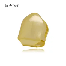 LuReen золотые зубы Grillz верхние и нижние однозубные грили зубные вампирские зубы крышка гриль вечерние украшения для зубов LD0148