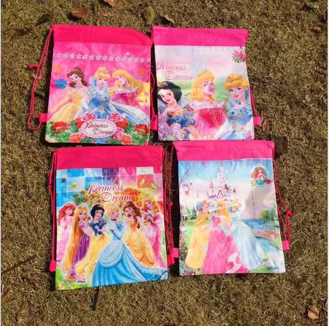 

Children School Bags Princess Drawstring Bags Cartoon Mochila For Girls snow queen Multipurpose School Backpack Christmas Gifts