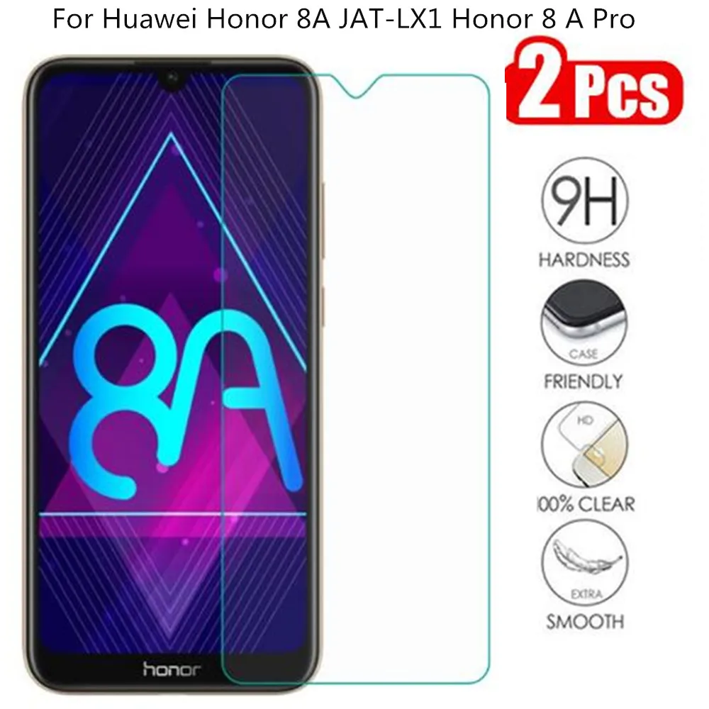 2 шт. Защитное стекло для экрана Honor 8A Pro закаленное Huawei JAT LX1 lm 8 A защитная