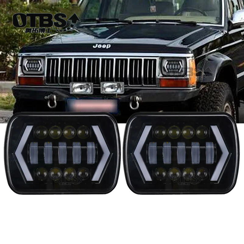 Светодиодный прожектор OTBS 7x6 дюймов фара ближнего и дальнего света 5x7 для Jeep Wrangler