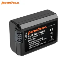 Powtree For Sony 7.2V 2000mAh NP-FW50 NP FW50 NPFW50 Camera Battery For Alpha 7 a7 7R a7R a7R II a6500 a6300 a6000 a5000 a3000 Powtree For Sony 7.2V 2000mAh NP-FW50 NP FW50 NPFW50 Camera Battery For Alpha 7 a7 7R a7R a7R II a6500 a6300 a6000 a5000 a3000