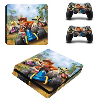 

Crash Team Racing Nitro Fueled CTR Vinyl Decal Protective Sticker for Playstation 4 PS4 Slim Console & Controller Skin Sticker