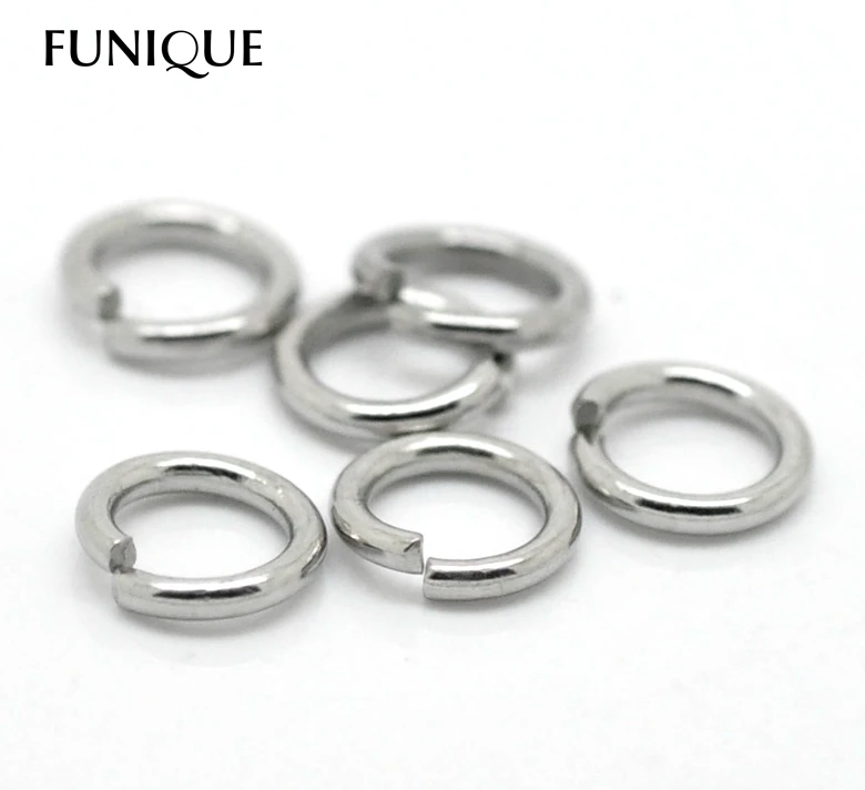 

500PCs Silver Tone Stainless Steel Open Jump Rings 7mm x 1.2mm Findings For Jewelry Making Accessories