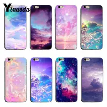Yinuoda สีชมพู kawaii sky space Sunset Cloud Art ฝาครอบโทรศัพท์สำหรับ iPhone 6 plus 6 วินาที 7 plus 8 plus X XS XR Coque Shell(China)