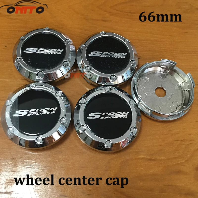 

4PCS/set 66MM wheels cover hubcap SPOON logo sticker work center cap clip 62mmWheel Dust-proof emblem covers