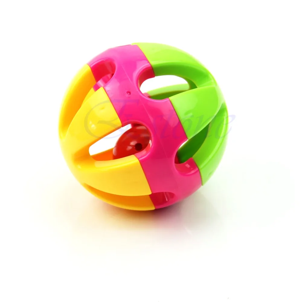 Colorful Plastic Rattle Shaker Bell Ring Ball Toy Baby Kids Educational