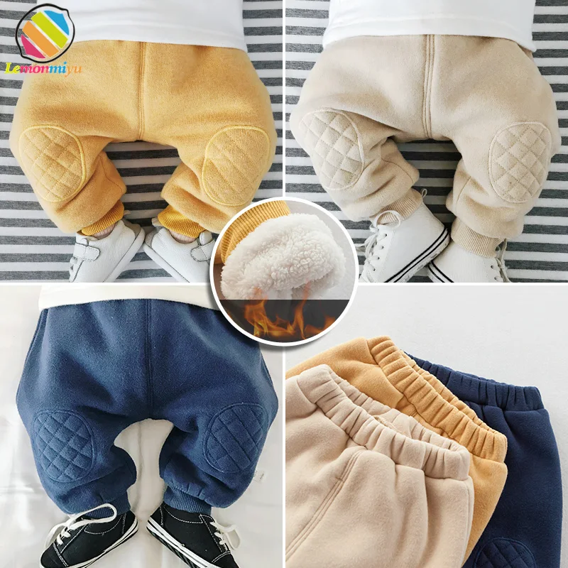 Lemonmiyu/зимние детские штаны; повседневные плотные теплые штаны-шаровары для новорожденных; хлопковые эластичные бархатные леггинсы для малышей