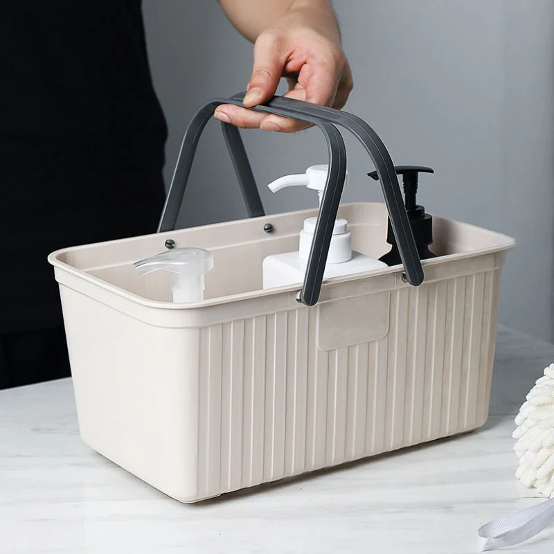 

Bathroom Basket Rectangular Plastic Portable Storage Basket For Clothes Shower Gel organize Container