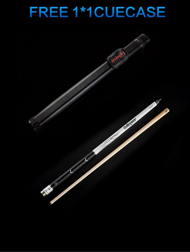 Collapsar R04 R05 Billiard Pool Cue Stick with Case 58Inch Maple Wood Shaft Black White Cue 11.5mm 13mm Tip Billiards Cue