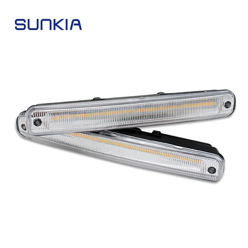 2Pcs/Set SUNKIA External Light 100% Waterproof COB DRL Daytime Running Lights with Turn Signal Lamp & On/Off Function 2Pcs/Set SUNKIA External Light 100% Waterproof COB DRL Daytime Running Lights with Turn Signal Lamp & On/Off Function