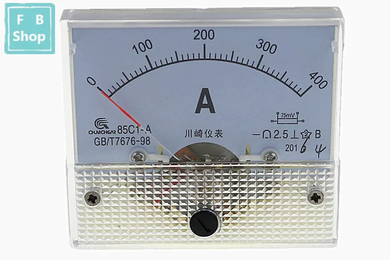 1 шт. 85C1-A 100A 150A 200A 250A 300A 400A 500A DC аналоговый измеритель Панель усилитель тока амперметры датчик - Color: 400A