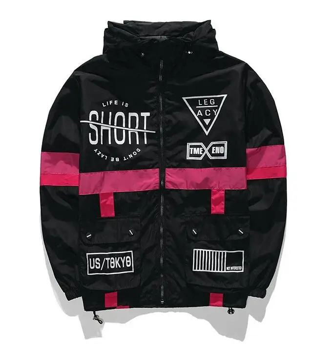 Spring Autumn Men Windbreaker Jacket New Fashion Thin Zipper Casual Jacket Mens Outwear Anorak US SIZE