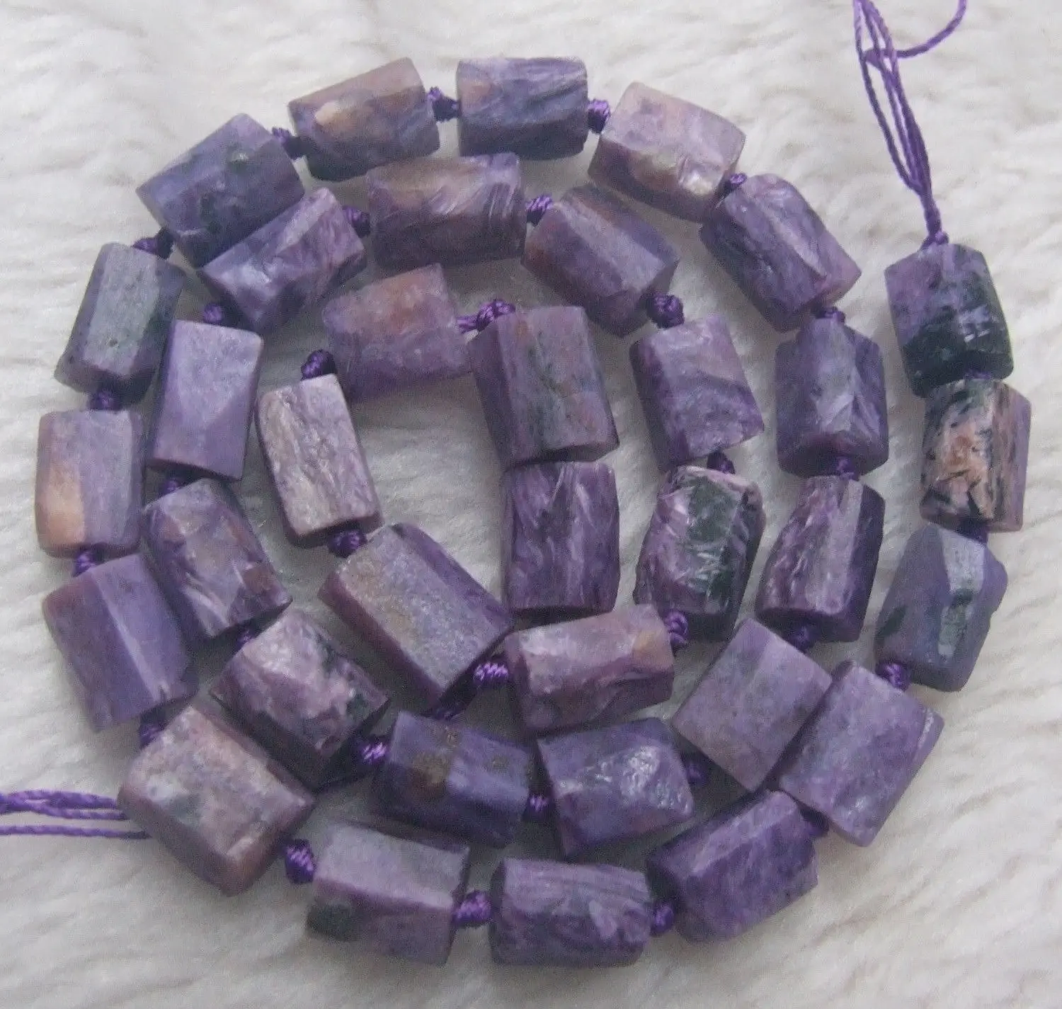 

About 8x10mm Natural Charoite Cylinder Loose Beads 15.5"