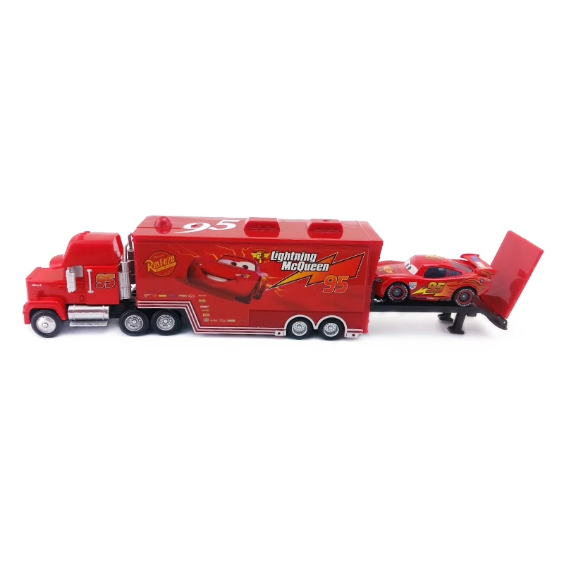 Disney Pixar Cars 2 шт./компл. Lightning McQueen Mack Uncle Truck The King Чико Хикс модель игрушечной машины 1:55 Свободные Новые дети мальчик подарок